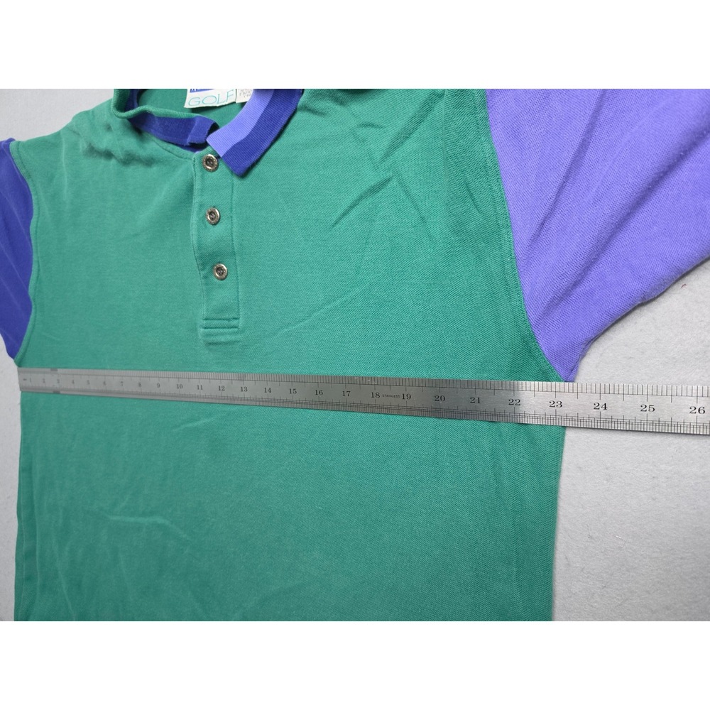 Vintage Reebok Golf Polo Shirt Mens Large Green 100% Cotton Resortwear Retro - Picture 5 of 7